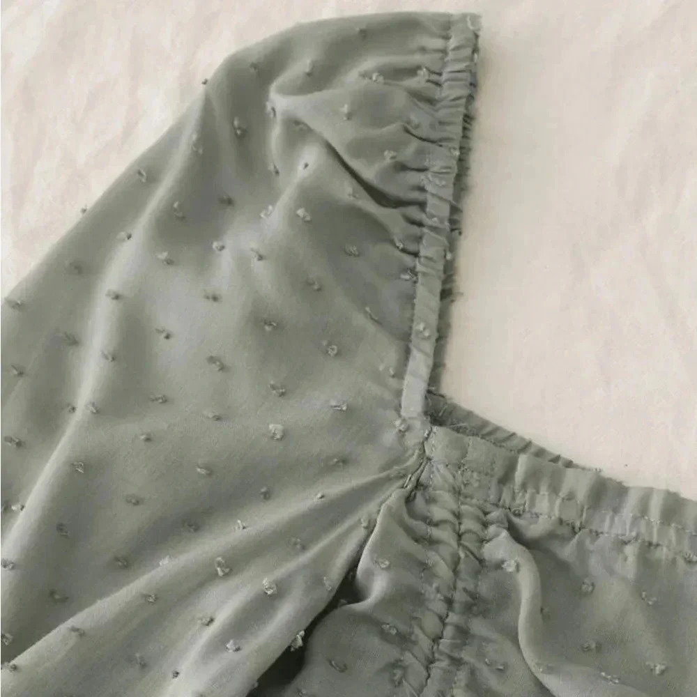 Vylette Drawstring Knot Ruched Crop Top - Picture 4 of 5